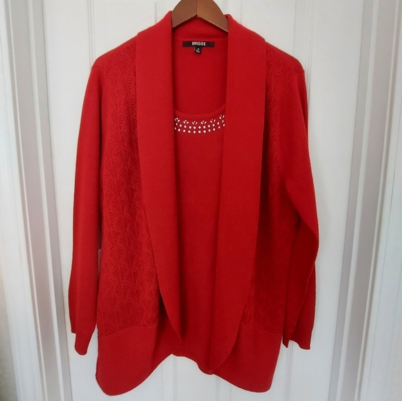 Briggs New York Sweaters - Briggs New York Cardigan Sweater 1X